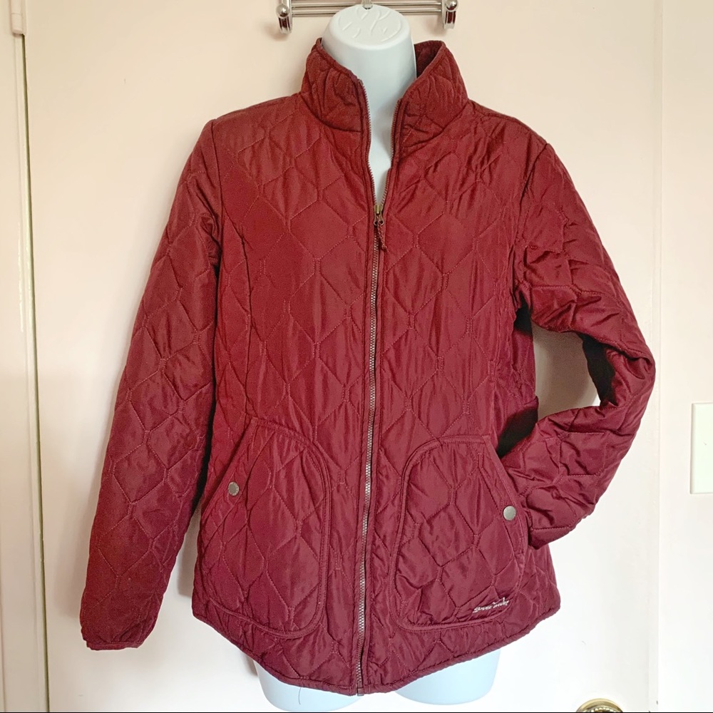 Eddie Bauer Dark Berry (burgundy) quilted jacket